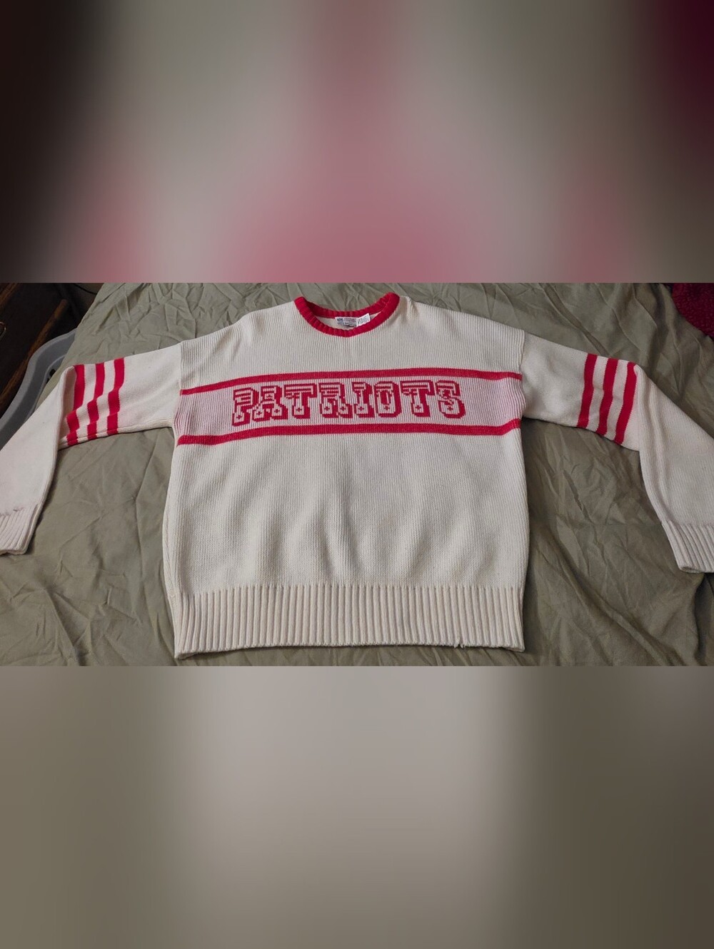 Vintage 80s New England Patriots NFL Cliff Engle sweater